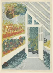 Greenhouse, uit de serie "Prints van de Shinjuku Imperial Garden (Shinjuku Gyoen hanga)"