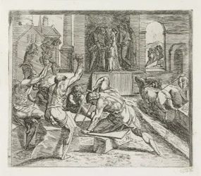 Salomo bouwt de tempel in Jerusalem
