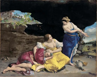 Lot en zijn dochters, ca. 1628 (olieverf op doek)