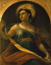 Portret van de actrice Ekaterina Semyonova 1786-1849 als Delphische Sibylle, 1828