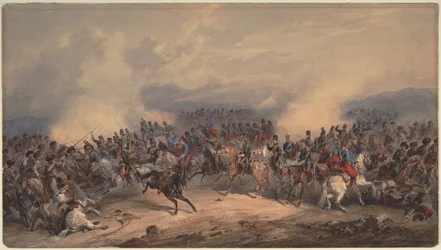 Huzaren en Jagers bij de Slag aan de Chernaya Rivier op 16 augustus 1855, 1855