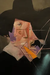Detail van Remembering Rembrandt, 2019-24 (olieverf en acryl op doek)