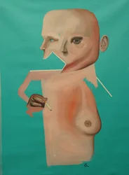 Funny Thing, 2022 (acryl en olieverf op doek)