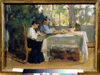 In de veranda