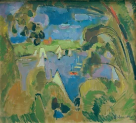 Uitzicht op de Havel groot raam, Berlijn