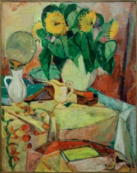 Stilleven met zonnebloemen