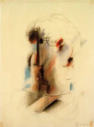 Groot hoofd naar links en klein hoofd