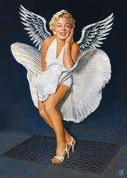 De glimlach van de blonde engel