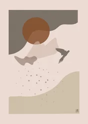 Vliegende vogel in de woestijnzon