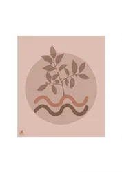 Minimalistische botanische golven
