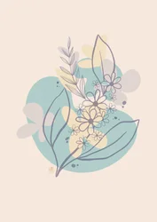 Zachte, abstracte plantenmotieven