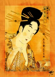 Ukiyo-e: een vrouw die leest