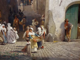 Duits: Feest in Genazzano
Galicisch: Een festival in Genazzano
Frans: Une fête à Genazzano
Tsjechisch: Slavnost v Genazzanu
Deens: een feest in Genazzano