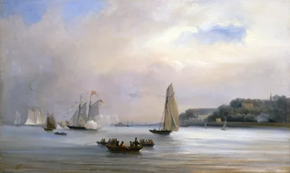De Anglo-Amerikaanse Jachtrace rond het Eiland Wight, 22 augustus 1851