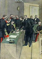 Alphonse Bertillon op het proces tegen Alfred Dreyfus