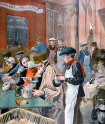 Liefdadigheid van de studenten, de gaarkeuken in Butte-aux-Cailles, Parijs