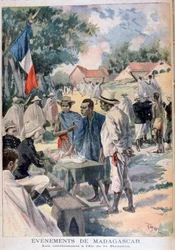 Inheemsen werven op het eiland La Réunion