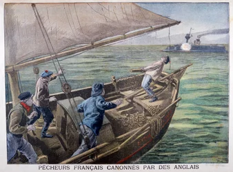 Franse vissers beschoten door de Britten, 1899