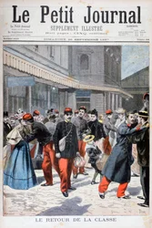 Franse soldaten keren terug naar huis, Frankrijk, 1897