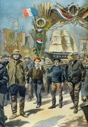 Het grote pardon van de IJslanders bij Paimpol in 1898 (gravure)
