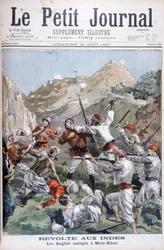 Opstand aan de Noordwestelijke Grens, de Britten belegerd in Malakand, India, 1897