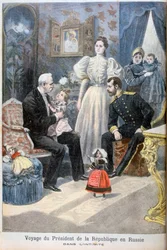 Tsaar Nicolaas II van Rusland en Felix Faure, President van de Franse Republiek, 1897