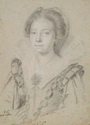 Portret van een Jonge Dame van het Huis van Anjou