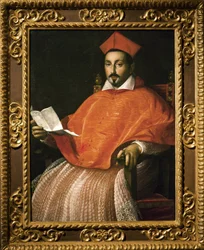 Portret van Kardinaal Scipione Borghese (Scipione Caffarelli-Borghese) (1577-1633) door Ottavio Leoni