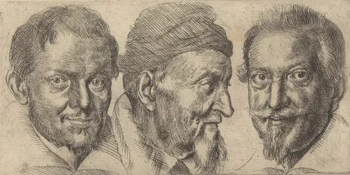 Drie portretten mogelijk voorstellend Camillo Graffico, Ercole Pedemonte en Antoni..., ca. 1620-30