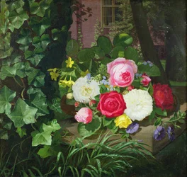 Rozen op een Stenen Ledge