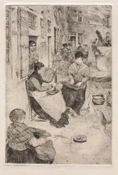 Etsen van Venetië: Kralenrijgers, 1882