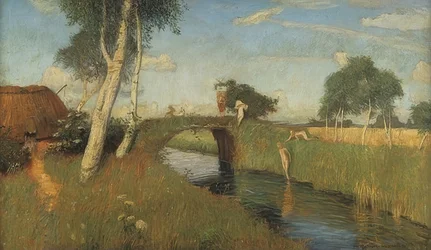 Zomer aan het veenkanaal. 1896