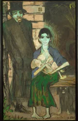 Zigeunerfamilie (schilderij op doek)