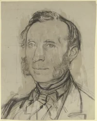 Portret van een man met bakkebaarden