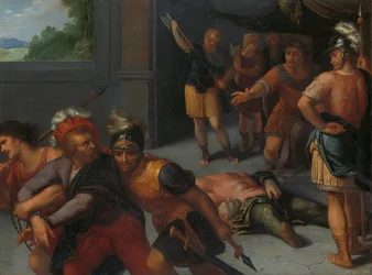 De onthoofding van Claudius Paulus en de gevangenneming van Julius Civilis (een van een serie van twaalf over de opstand van de Bataven tegen de Romeinen)