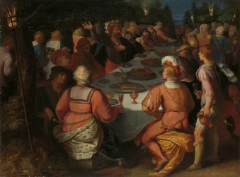 De samenzwering van Julius Civilis en de Bataven in een heilig bos