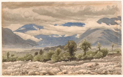 Italiaans berglandschap bij bewolkt weer