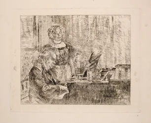 Edvard en Nina Grieg bij de piano