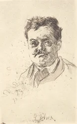 Portret van Carl Locher, en face
