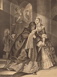 De ontsnapping van Lord Nithsdale uit de Tower, 1716