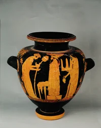 Dionysos Festival met twee vrouwelijke acolieten ...