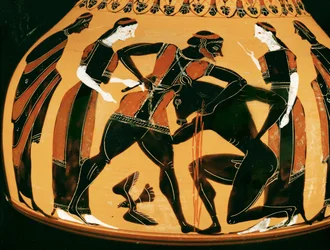 Theseus doodt de Minotaurus ...