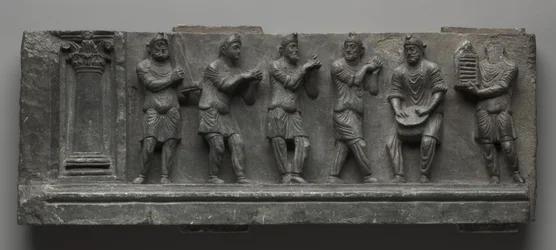 Bacchanaal reliëf, Pakistan, Gandhara, Buner gebied, vroege Kushan Periode (AD 1-320)