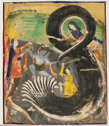 Krishna en de naga Kaliya