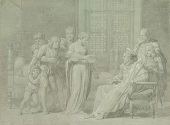 Koning Karel VIII van Frankrijk met de stervende Gian Galeazzo Sforza in Pavia, 1775-1860