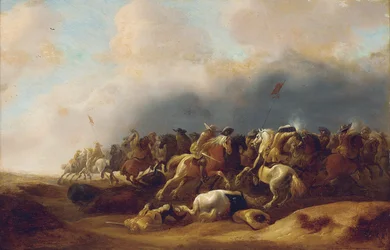 Een cavaleriegevecht