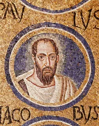 Paleochristelijke kunst: Sint Paulus mozaïek uit de late 5e eeuw, Ravenna, cappella Arcivescovile