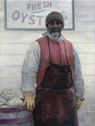 De oesterman, 2016 (olieverf op doek)