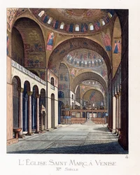 Het interieur van de Basiliek van San Marco in Venetië
