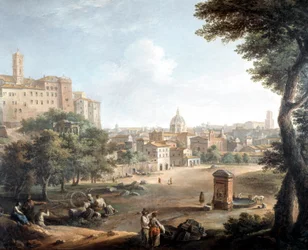Uitzicht over Campo Vaccino in Rome